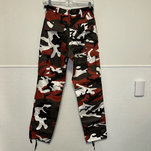 Rothco Military Style Cargo Pants BDU Camo Size Extra Small Red Black White - Picture 4 of 13
